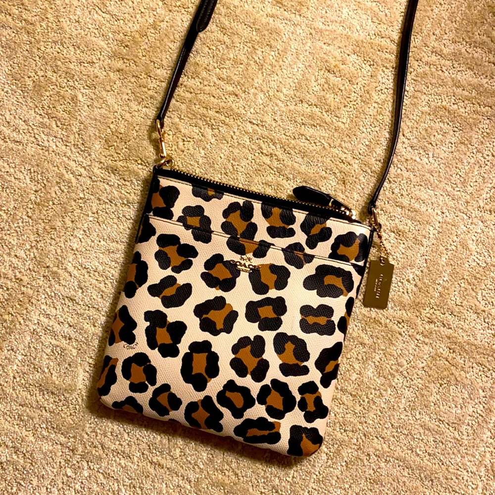Coach leopard crossbody